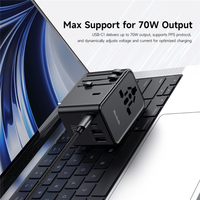 MCDODO - MCDODO Snabbladdare 70W 3x USB-C/2x USB-A med USB-C Kabel G5