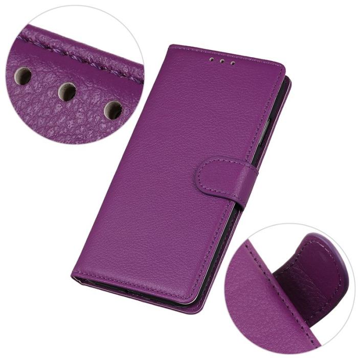 OEM - LITCHI Samsung Galaxy S26 Ultra Fodral PU Läder - Lila