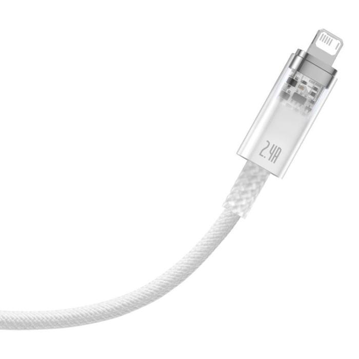 BASEUS - Baseus USB-A till Lightning kabel Explorer 1m - Vit