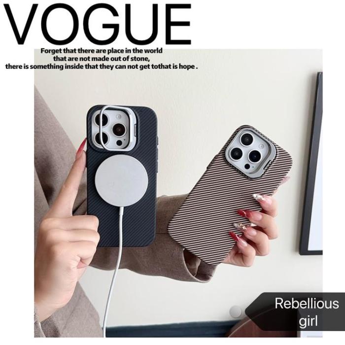 A-One Brand - iPhone 16 Pro Mobilskal MagSafe Carbon Fiber - Svart