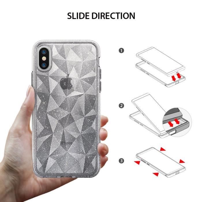 Rearth - Ringke Air Prism Glitter Skal till Apple iPhone XS / X - Clear