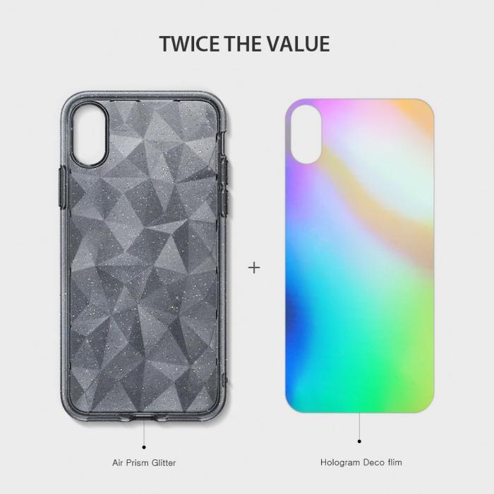 Rearth - Ringke Air Prism Glitter Skal till Apple iPhone XS / X - Grå