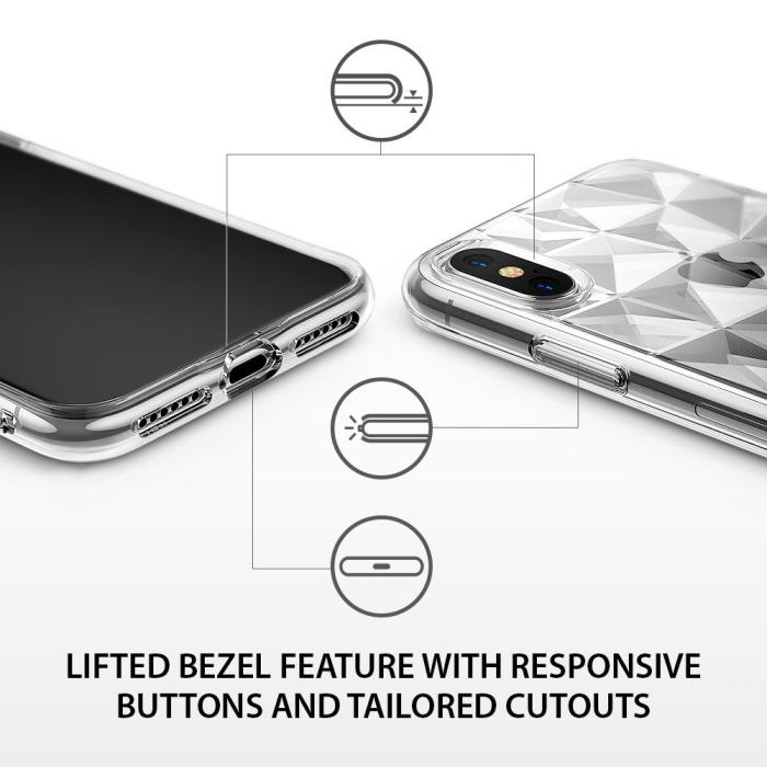 Rearth - Ringke Air Prism Skal till Apple iPhone XS / X - Clear