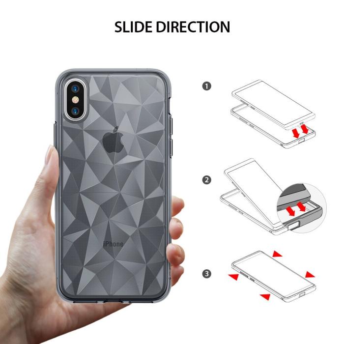 Rearth - Ringke Air Prism Skal till Apple iPhone XS / X - Grå