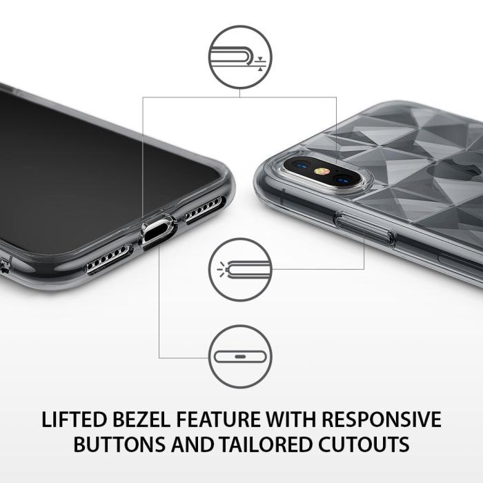 Rearth - Ringke Air Prism Skal till Apple iPhone XS / X - Grå