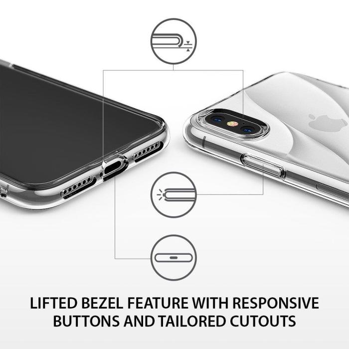 Rearth - Ringke Flow Skal till Apple iPhone XS / X - Clear