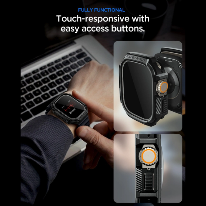 Spigen - Spigen Skal för Apple Watch Ultra 1/2/3 (49mm) Rugged Armor