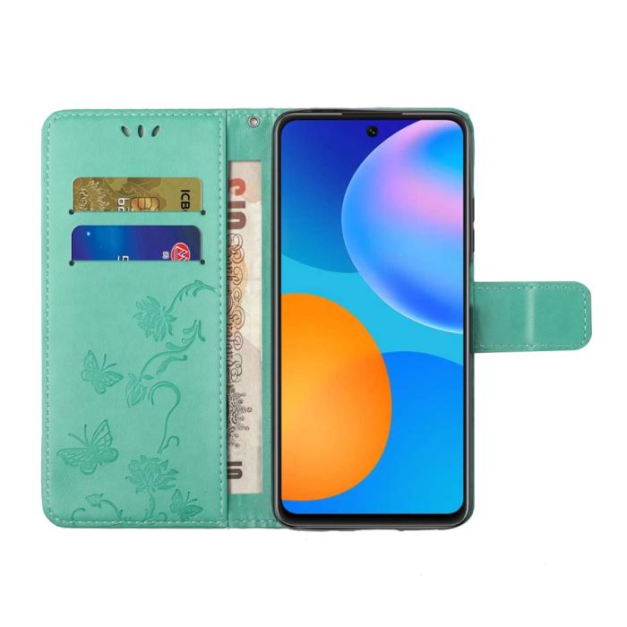 OEM - Butterfly Plånboksfodral Galaxy A72 5G - Turkos