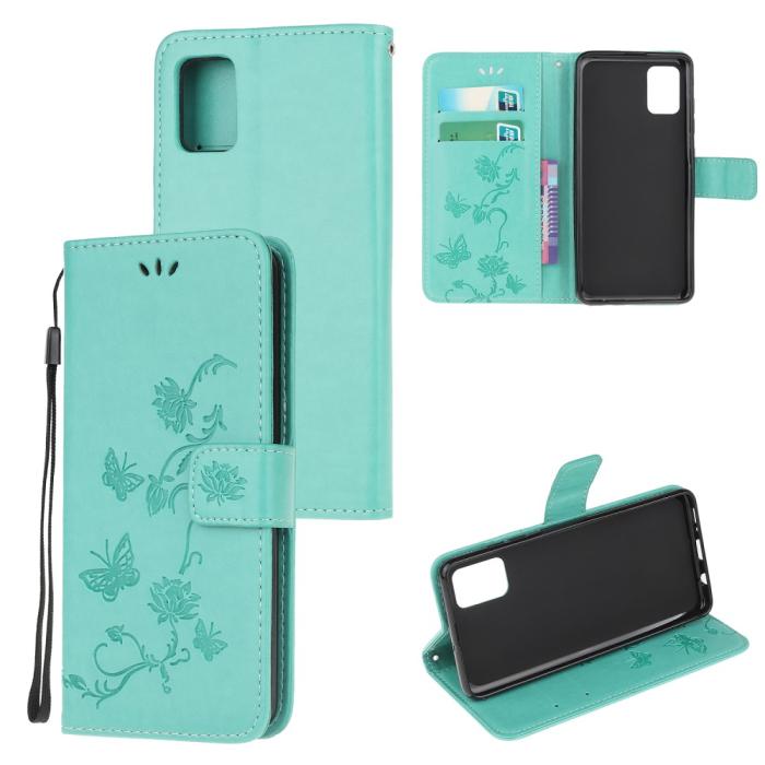 OEM - Butterfly Plånboksfodral Galaxy A72 5G - Turkos