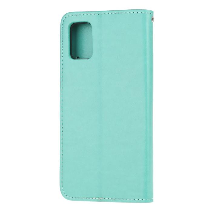 OEM - Butterfly Plånboksfodral Galaxy A72 5G - Turkos