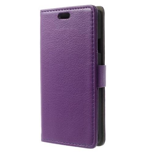 Lychee Embossed Plånboksfodral till Samsung Galaxy Alpha - Lila | 2353 | AlltMobil