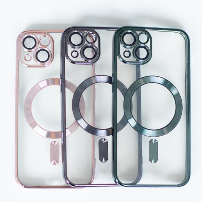 OEM - iPhone 16 Plus Mobilskal Magsafe Color Chrome - Svart