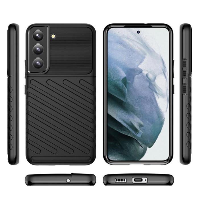 OEM - Thunder Twill Skal Galaxy S22 5G - Svart