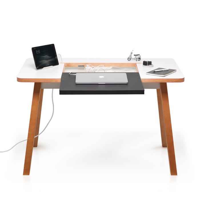 UTGATT5 - Bluelounge StudioDesk II - 120 cm - Skrivbord / databord med sladdförvaring