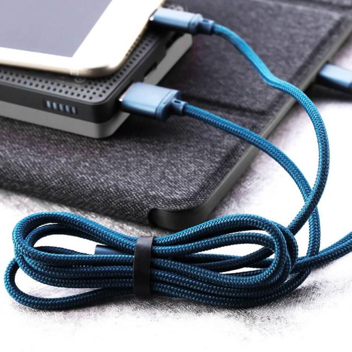 Remax - Remax Gition 3in1 USB microUSB/lightning/USB-C Kabel 1,15M Svart