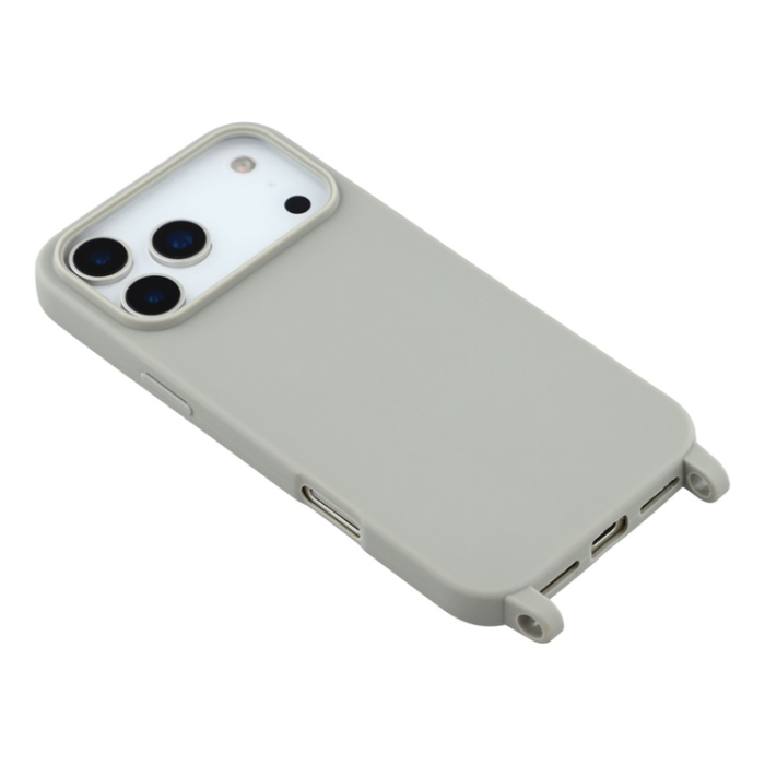 A-One Brand - iPhone 17 Pro Max Mobilskal TPU med Hål för Rem - Grå