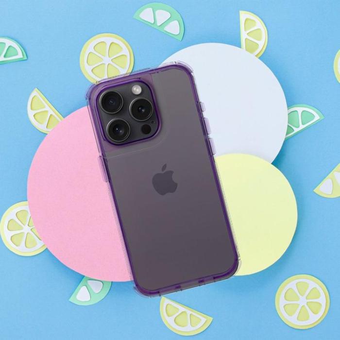 OEM - iPhone 16e Mobilskal Matrix Clear - Ljus violett