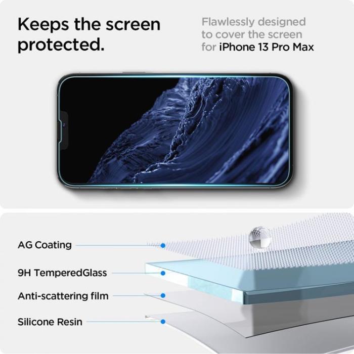 Spigen - Spigen iPhone 16E Härdat Glas Skärmskydd EZ Fit - Clear