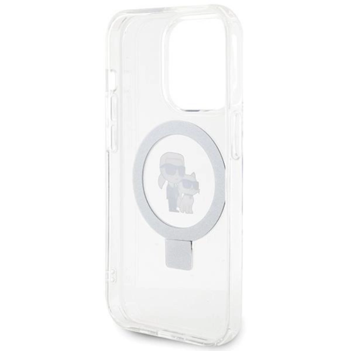 KARL LAGERFELD - Karl Lagerfeld iPhone 14 Pro Mobilskal MagSafe Ringställ - Vit