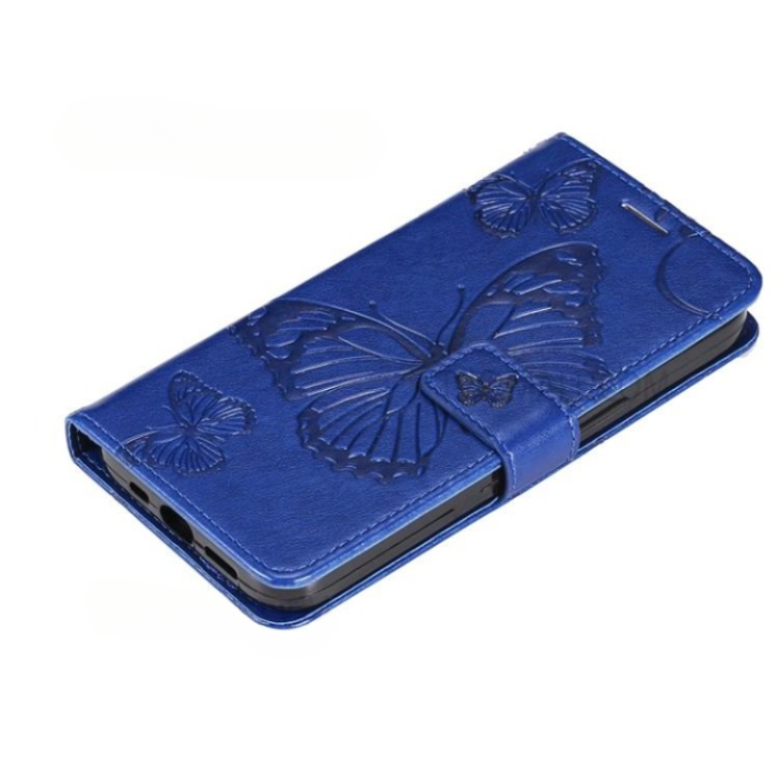 A-One Brand - Galaxy A13 4G/A04s 4G Plånboksfodral Imprinted Butterfly - Mörkblå