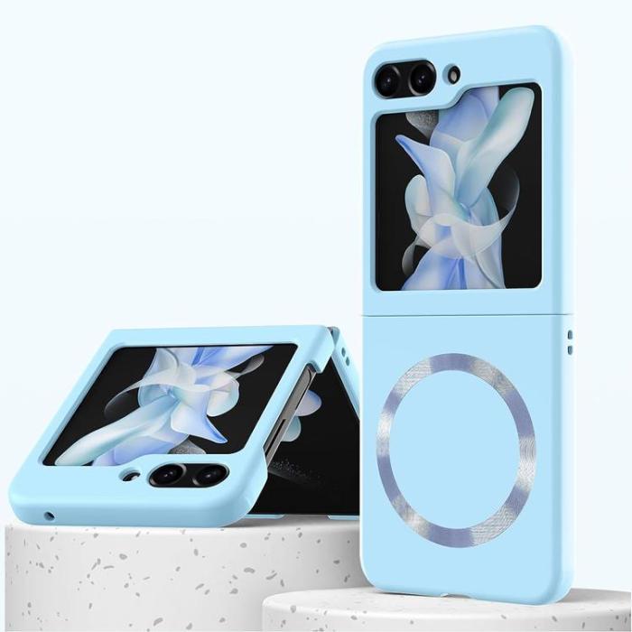 A-One Brand - Galaxy Z Flip 5 Mobilskal Magsafe Skinn-Touch - Babyblå