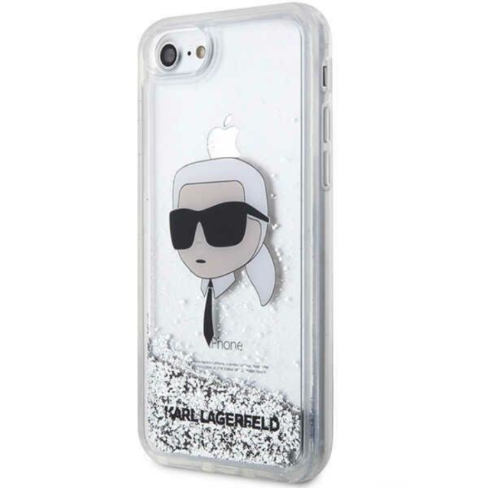KARL LAGERFELD - Karl Lagerfeld iPhone 7/8/SE (2020/2022) Skal Liquid Glitter Choupette Head