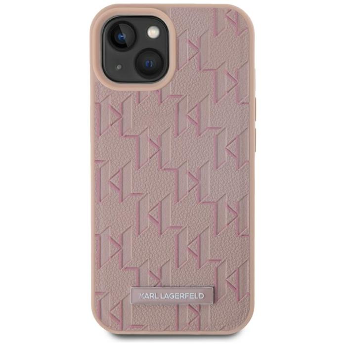 KARL LAGERFELD - Karl Lagerfeld Mobilskal till iPhone 15 MagSafe Mongram Logo - Rosa