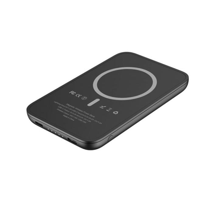Veger - VEGER Powerbank 5000 mAh Magsafe 20W med trådlös laddning - Svart
