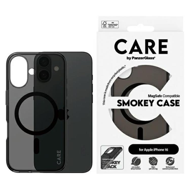CARE By PanzerGlass iPhone 16 Mobilskal MagSafe - Smokey | 2353 | AlltMobil