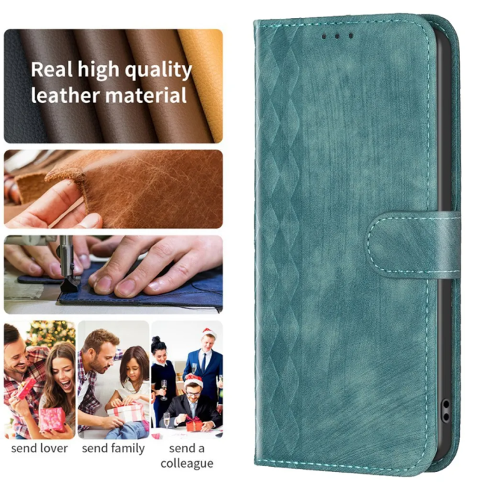 Taltech - iPhone 15 Plus Plånboksfodral Tryck - Grön