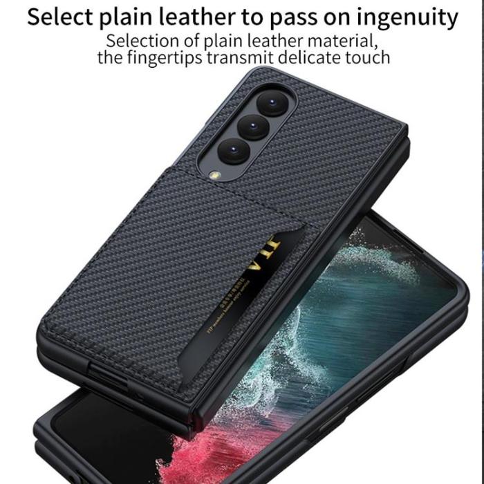 GKK - GKK Galaxy Z Fold 4 Skal Korthållare Kickstand - Svart