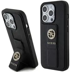 Guess - Guess iPhone 15 Pro Max Mobilskal Grip Stand Saffiano Strass