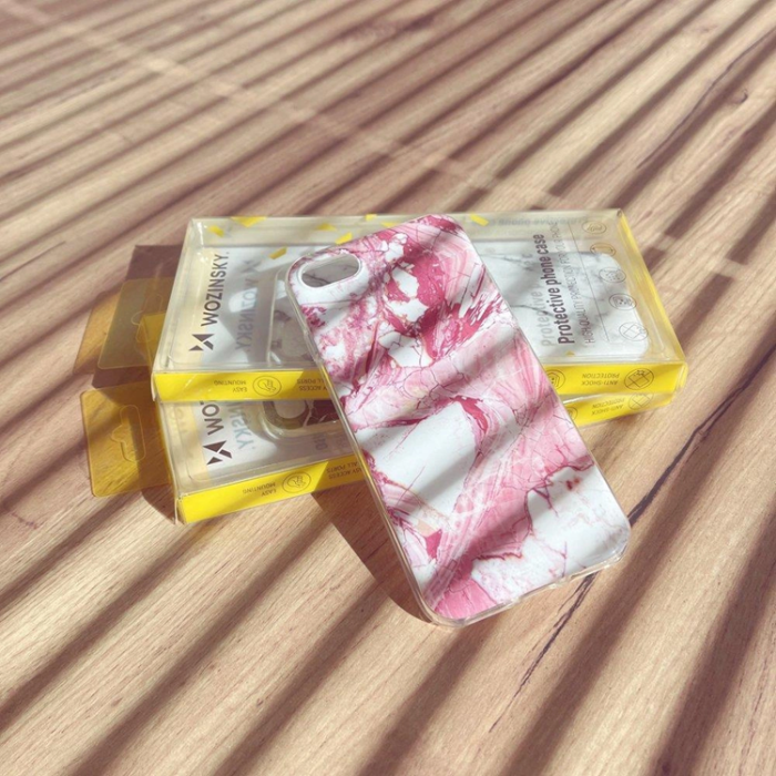 Wozinsky - Wozinsky Galaxy A22 4G Mobilskal Marble - Rosa