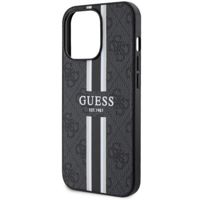 Guess - Guess iPhone 13 Pro/13 Mobilskal MagSafe Printed Stripes - Svart