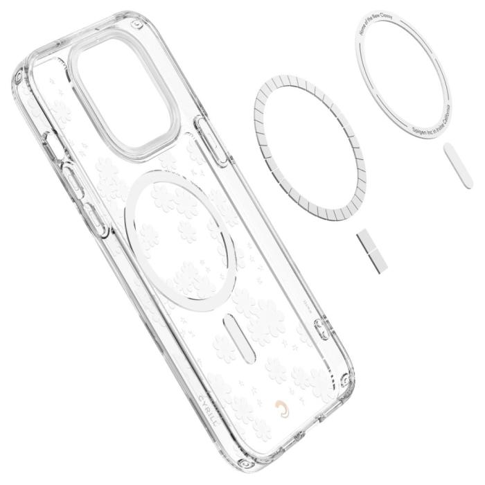 UTGATT1 - Spigen iPhone 14 Pro Max Magsafe Skal Cyrill Cecile - Vit Daisy