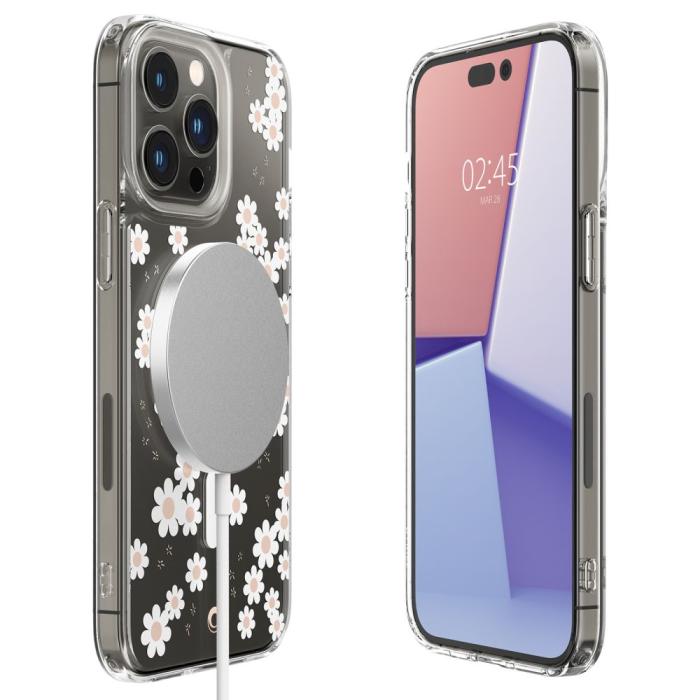 UTGATT1 - Spigen iPhone 14 Pro Max Magsafe Skal Cyrill Cecile - Vit Daisy