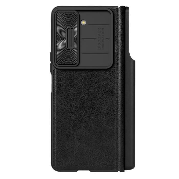 Nillkin - Nillkin Galaxy Z Fold 5 Plånboksfodral QinPro Läder - Svart