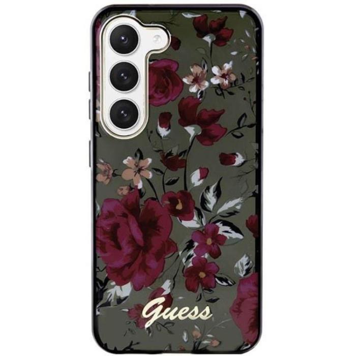 Guess - Guess Galaxy S23 Mobilskal Flower Collection - Grön
