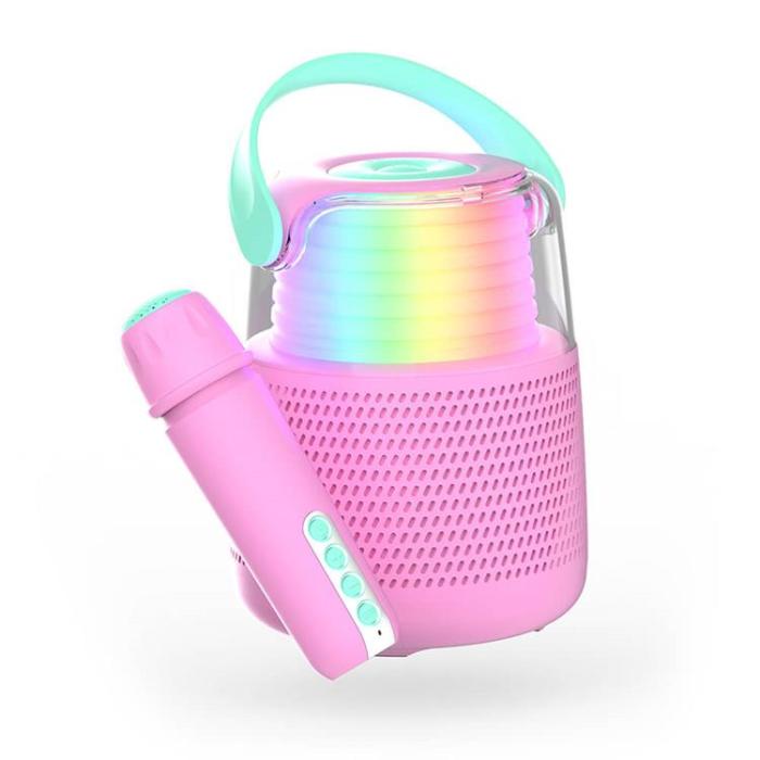 MOB - MOBILITY ON BOARD Högtalare Karaoke Kit Mic LED - Rosa