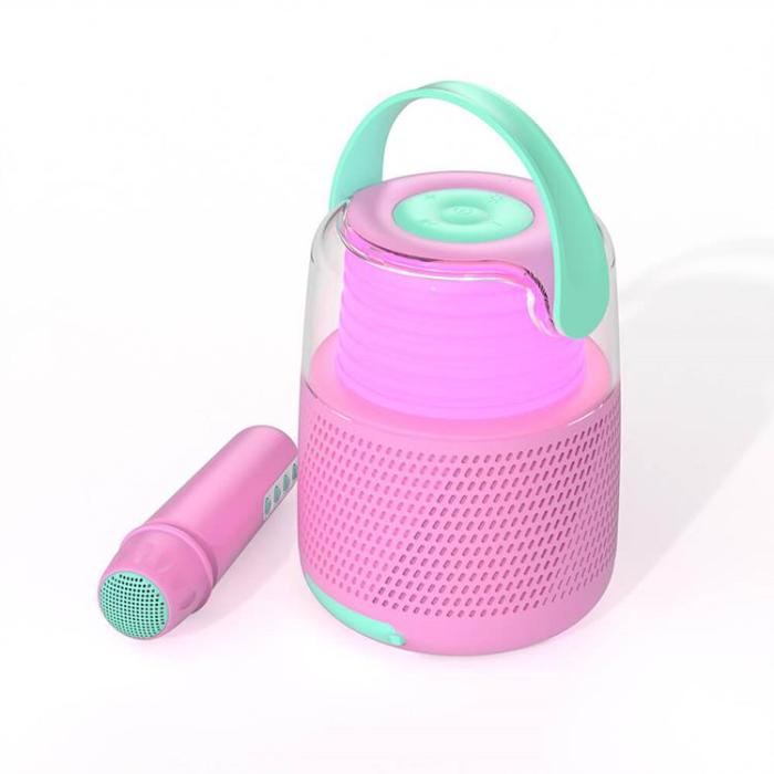 MOB - MOBILITY ON BOARD Högtalare Karaoke Kit Mic LED - Rosa