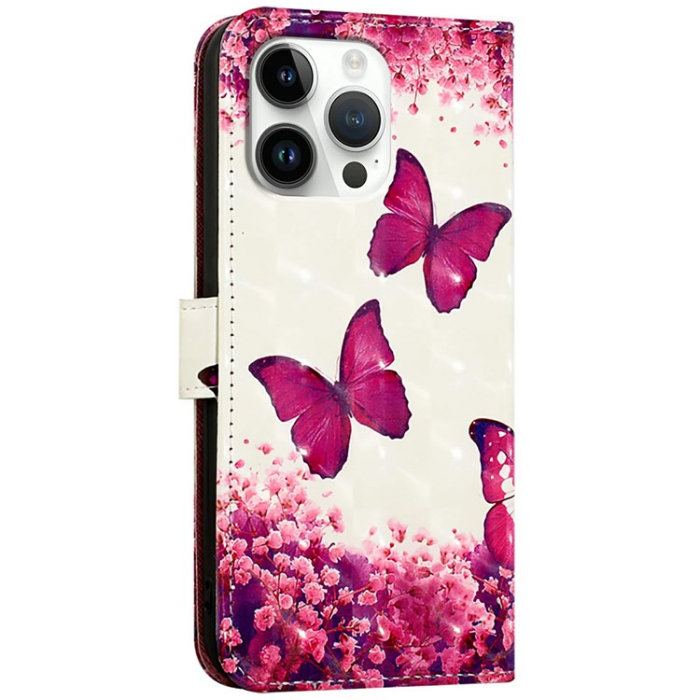 A-One Brand - iPhone 16 Pro Max Plånboksfodral Printing Pattern Med Rem