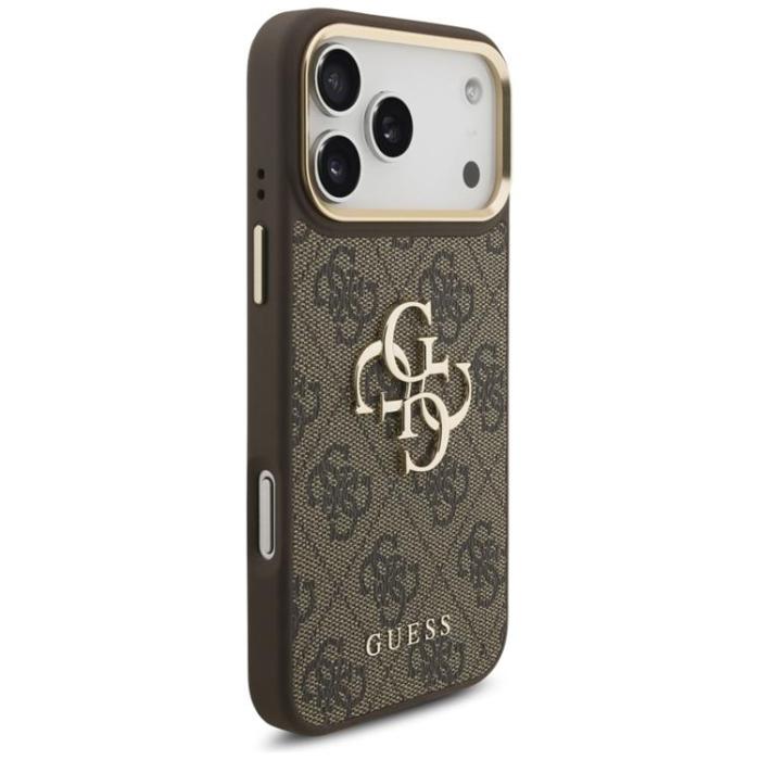 Guess - Guess iPhone 17 Pro Max Mobilskal 4G Big Classic Logo Big Strap Metal - Brun