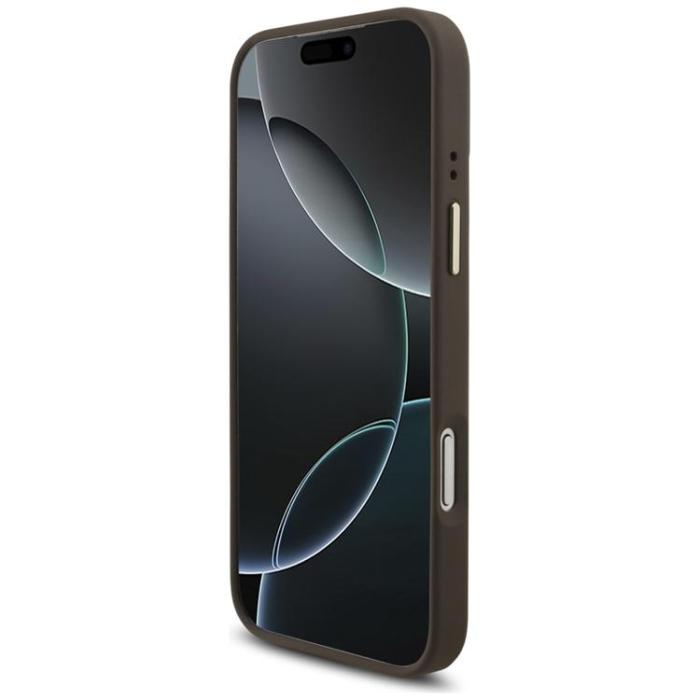 Guess - Guess iPhone 17 Pro Max Mobilskal 4G Big Classic Logo Big Strap Metal - Brun