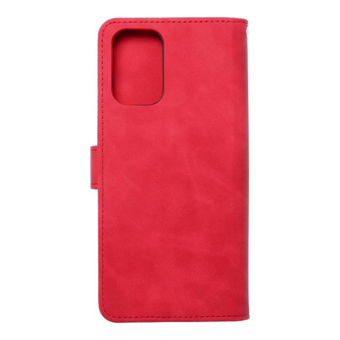 UTGATT1 - Forcell MEZZO Plånboksfodral till XIAOMI Redmi Note 10 / 10S - Röd