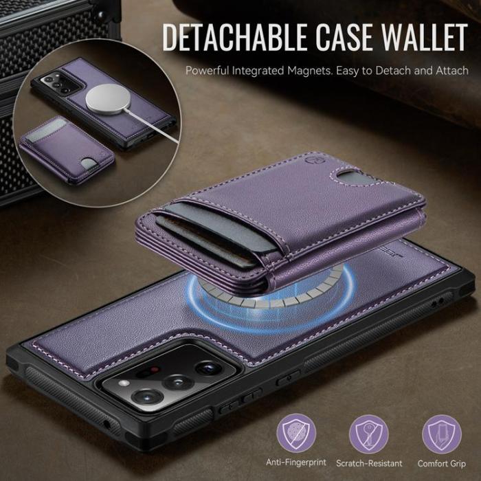 OEM - JEEHOOD Samsung Galaxy Note20 Ultra Fodral KonstLäder - Lila