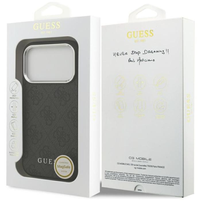 Guess - Guess iPhone 17 Pro Max Mobilskal MagSafe 4G Classic Logo - Svart