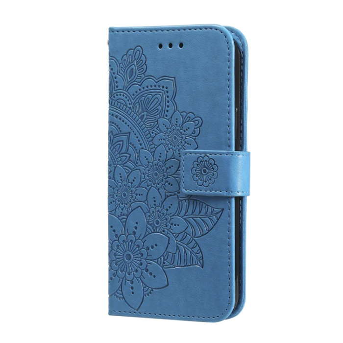 A-One Brand - iPhone 17 Pro Max Plånboksfodral Floral Pattern - Blå