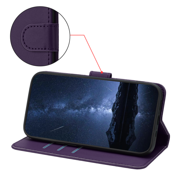 A-One Brand - iPhone 17 Air Plånboksfodral Anti Drop - Lila