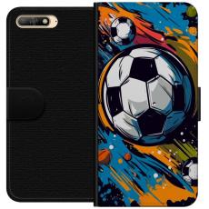 iSecrets - Pl&aring;nboksfodral till Huawei Y6 (2018) med Fotbollar