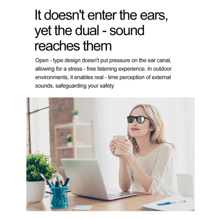 OEM - Smart Glasögon Bluetooth F01 - Svart